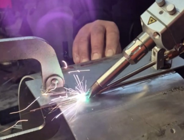 Laser welding on an AluVibe metal shell